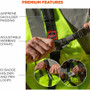 ergodyne Squids 3138 Padded Barcode Scanner Lanyard Harness, 27" Arm Straps, 18.5" Lanyard, Black/Orange/Gray View Product Image