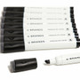 U Brands Chisel Tip Low-Odor Dry-Erase Markers with Erasers, Broad Chisel Tip, Black, Dozen (UBR2925U0112) View Product Image