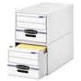 Bankers Box STOR/DRAWER Basic Space-Savings Storage Drawers, Letter Files, 14" x 25.5" x 11.5", White/Blue, 6/Carton View Product Image