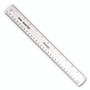 Westcott Non-Shatter Flexible Ruler, Standard/Metric, 12" Long, Plastic, Clear View Product Image