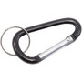Advantus Split Key Ring Carabiner Key Ring - Aluminum - Black Product Image 