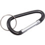 Advantus Split Key Ring Carabiner Key Ring - Aluminum - Black Product Image 