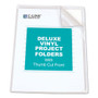 C-Line Deluxe Vinyl Project Folders, Letter Size, Clear, 50/Box (CLI62138) View Product Image