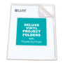 C-Line Deluxe Vinyl Project Folders, Letter Size, Clear, 50/Box (CLI62138) View Product Image