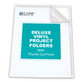 C-Line Deluxe Vinyl Project Folders, Letter Size, Clear, 50/Box View Product Image