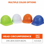 ergodyne Skullerz 8966 Class C Lightweight Cap-Style Hard Hat, Adjustable Venting, 6-Point Rachet Suspension, Blue View Product Image