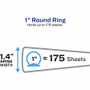 Avery Flexi-View Binder with Round Rings, 3 Rings, 1" Capacity, 11 x 8.5, Red View Product Image