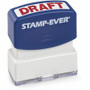 Trodat Stamp-Ever Pre-Inked DRAFT HERE Stamp - DRAFT - 0.55" Impression Width x 1.50" Impression Length - Red Product Image 