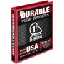 Samsill Durable Three-Ring View Binder - 1" Binder Capacity - 225 Sheet Capacity - 3 Ring(s) - Fastener(s): D-Ring - Pocket(s): 2, Internal - (SAM16433) Product Image 
