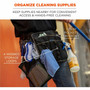 ergodyne Arsenal 5715 Cleaning Apron Pouch with Pockets, 10 Compartments, 11 x 13.5, Nylon, Black View Product Image