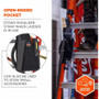 ergodyne Arsenal 5300 Ladder Shoulder Lifting Strap/Carrying Handle, Supports Up to 100 lb, 2 x 9 x 11, Black/Silver View Product Image