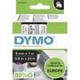 Dymo S0720670 D1 40910 Tape 9mm x 7m Black on Clear - x 23/64" Width x 22 31/32 ft Length - Tape - Black on Clear - Easy Peel, Durable Product Image 