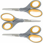 Westcott Titanium Bonded Scissors Set - 8" Overall Length - Straight-left/right - Titanium - Pointed Tip - Gray/Yellow Product Image 