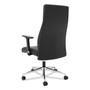 HON Define Executive High-Back Leather Chair, Supports 250 lb, 17" to 21" Seat Height, Black Seat/Back, Polished Chrome Base (BSXVL108SB11) View Product Image