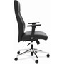 HON Define Executive High-Back Leather Chair, Supports 250 lb, 17" to 21" Seat Height, Black Seat/Back, Polished Chrome Base (BSXVL108SB11) View Product Image