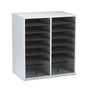 Safco Adjustable Shelves Literature Organizers - 16 Compartment(s) - Compartment Size : 2.50" x 9" x 11.50" - 21.12" Height x 19.50" Width x 11.75" Depth - Gray - Wood Product Image 