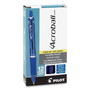 Pilot Acroball Colors Advanced Ink Hybrid Gel Pen, Retractable, Medium 1 mm, Blue Ink, Translucent Blue/Blue Barrel, Dozen View Product Image