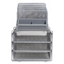 TRU RED All-in-One Wire Mesh Organizer, 10 Sections, Letter-Size, 11.61 x 13.11 x 8.86, Silver View Product Image