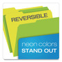 Pendaflex Glow Twisted 3-Tab File Folder, 1/3-Cut Tabs: Assorted, Letter Size, 0.25" Expansion, Assorted Colors, 12/Pack View Product Image