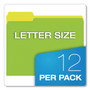 Pendaflex Glow Twisted 3-Tab File Folder, 1/3-Cut Tabs: Assorted, Letter Size, 0.25" Expansion, Assorted Colors, 12/Pack View Product Image