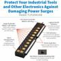Tripp Lite by Eaton Protect It! 10-Outlet Surge Protector with Swivel Light Bars - 5-15R Outlets, 2 USB Ports, 6 ft. (1.8 m) Cord, 1350 Joules, Black View Product Image