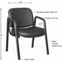 Lorell Deluxe Leather 4-Leg Guest Chair View Product Image