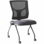 Lorell Conjure Mesh Training Chairs - Polyurethane, Molded Foam, Fabric Seat Material - Black Product Image 