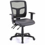 Lorell Executive Antimicrobial Mid-back Chair - Vinyl Seat Material - Black Frame Color - Mid Back - 5-star Base - Black Product Image 