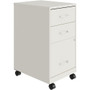 NuSparc 3-Drawer Organizer Metal File Cabinet - 14.2" Width x 18" Depth x 26.7" Height - 3 x Drawer(s) for File, Box - Letter - Glide Suspension, 3/4 Drawer Extension, Anti-tip, Lockable, Mobility - White Product Image 