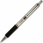 Zebra Pen STEEL 4 Series F-402 Retractable Ballpoint Pen - 0.7 mm Fine Pen Point - Refillable - Retractable - Black Ink - Stainless Steel Barrel Product Image 