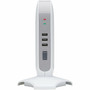 Tripp Lite by Eaton 5-Outlet Surge Protector Tower, 3x USB Ports (3.1A Shared), 6 ft. Cord, 5-15P Plug, 1200 Joules, White View Product Image