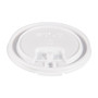 SOLO Lift Back and Lock Tab Lids for Paper Cups, Fits 10 oz Hot Cups, Plastic, White, 100/Sleeve, 10 Sleeves/Carton View Product Image