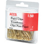ACCO Paper Clips - Jumbo - 20 Sheet Capacity - Long Lasting, Durable - Gold Product Image 