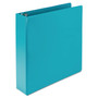 Samsill Earth's Choice Plant-Based Durable Fashion View Binder, 3 Rings, 2" Capacity, 11 x 8.5, Turquoise, 2/Pack View Product Image