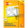 Avery Self-Adhesive Lamination - Laminating Pouch/Sheet Size: 9" Width x 12" Length - for Certificate - Self-adhesive, Photo-safe, Self-adhesive - Clear Product Image 