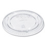 SOLO PETE Flat Straw-Slot Cold Cup Lids, Fits 16 oz to 24 oz Cold Cups, Plastic, Clear, 100/Pack, 10 Packs/Carton View Product Image