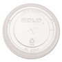SOLO PETE Flat Straw-Slot Cold Cup Lids, Fits 16 oz to 24 oz Cold Cups, Plastic, Clear, 100/Pack, 10 Packs/Carton View Product Image