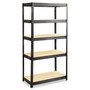 Safco Boltless Steel/Particleboard Shelving, Five-Shelf, 36w x 18d x 72h, Black (SAF6245BL) View Product Image