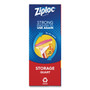 Ziploc Double Zipper Storage Bags, Triple System Seal, Quart, 9.63" x 8.5", Clear, 48/Box View Product Image