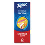 Ziploc Double Zipper Storage Bags, 1 qt, 1.75 mil, 9.63" x 8.5", Clear, 48/Box (SJN314469BX) View Product Image