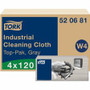 TORK Industrial Cleaning Cloth Gray W4 - 1 Ply - 13.98" Width x 16.34" Length - Textured - Gray - Cellulose, Polyester, Polypropylene Product Image 