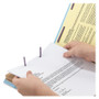 Smead End Tab Pressboard Classification Folders, Six SafeSHIELD Fasteners, 2" Expansion, 2 Dividers, Letter Size, Blue, 10/Box View Product Image