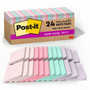 Post-it Recycled Super Sticky Notes - 70 - 3" Flag/Note Width x 3" Flag/Note Length - Square - 70 Sheets per Pad - Wanderlust Pastels - (MMM654R24SSNRP) Product Image 