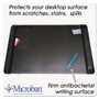Artistic Executive Desk Pad with Antimicrobial Protection, Leather-Like Side Panels, 36 x 20, Black (AOP413861) View Product Image