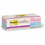 Post-it Recycled Super Sticky Notes - 70 - 3" Flag/Note Width x 3" Flag/Note Length - Square - 70 Sheets per Pad - Wanderlust Pastels - (MMM654R12SSNRP) Product Image 