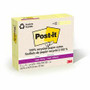 Post-it Recycled Super Sticky Notes - 90 - 3" Flag/Note Width x 5" Flag/Note Length - Rectangle - 70 Sheets per Pad - Canary Yellow Product Image 