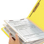 Smead Top Tab Classification Folders, Six SafeSHIELD Fasteners, 2" Expansion, 2 Dividers, Letter Size, Yellow Exterior, 10/Box View Product Image
