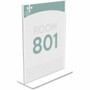 Deflecto Superior Image Double-Sided Sign Holder - Support 8.50" x 11" Media - Plastic - Clear Product Image 