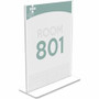 Deflecto Superior Image Double-Sided Sign Holder - Support 8.50" x 11" Media - Plastic - Clear Product Image 