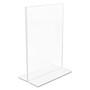 deflecto Classic Image Double-Sided Sign Holder, 5 x 7 Insert, Clear (DEF69101) View Product Image